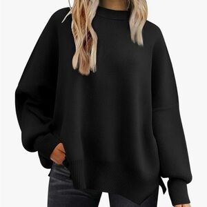 Women's Oversized Black Sweater